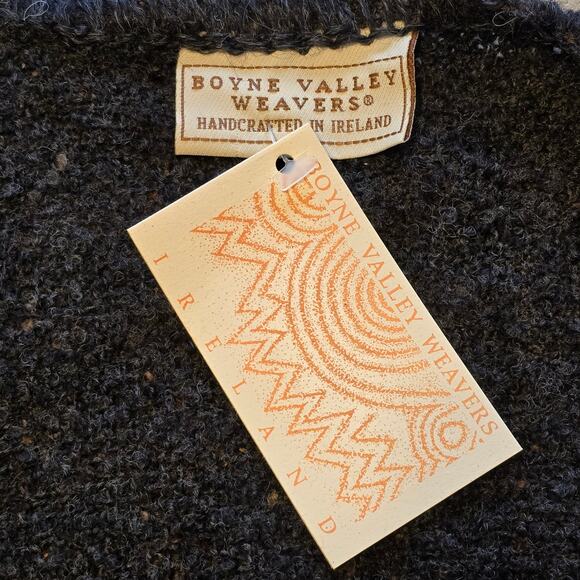 Vintage Boyne Valley Weavers Ruana/Poncho Reversible OS Wool Multi Ireland NWT - Picture 3 of 8